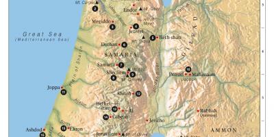 Altes testament-map - Karte des alten Testaments (Israel)