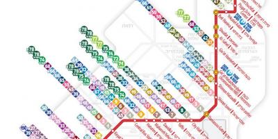 Die Stadtbahn Jerusalem Karte