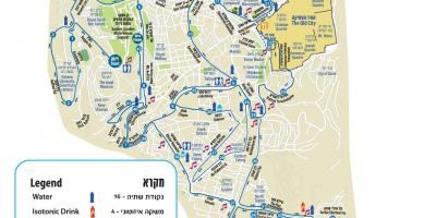 Karte von Jerusalem-marathon