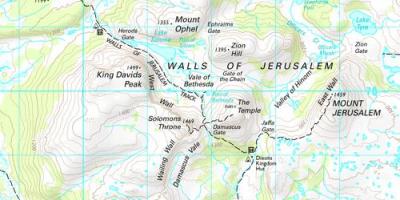 Walls of Jerusalem national park-Karte