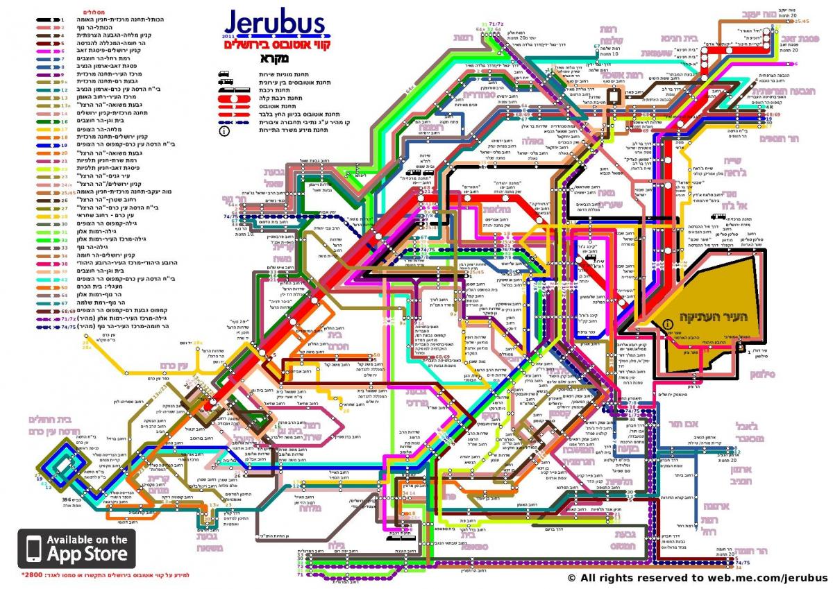 bus Karte Jerusalem